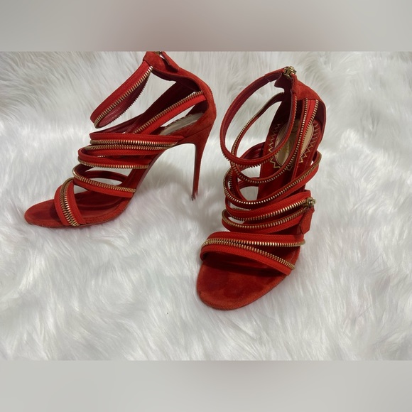 Christian Louboutin 39 Eu. Zip Up Open Toe Dress Sandal Heel - Picture 3 of 6